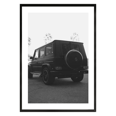 black and white poster mercedes g wagon, wallart, wall decor
